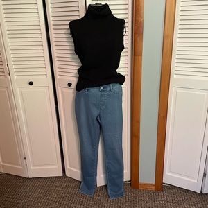 Large stretchy denim jeans leggings